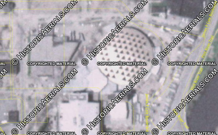AutoWorld (Six Flags AutoWorld) - 1983 Aerial Photo